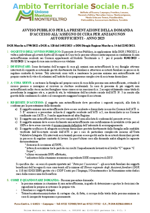 Prot Par 0001890 del 21 03 2023   Documento BANDO ASSEGNO DI CURA 2023   Def