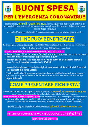 Comunicaz 6 buoni spesa