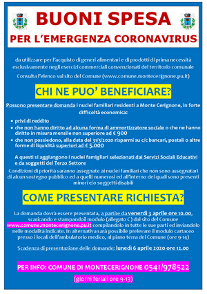 Comunicaz buoni spesa