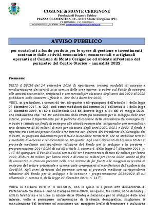 Avviso contributi attiv. commerciali Monte Cerignone annualita 2022esterni