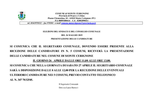 ricevimento candidature