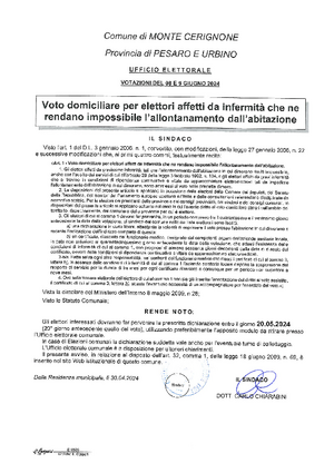 MANIFESTO VOTO DOMICILARE